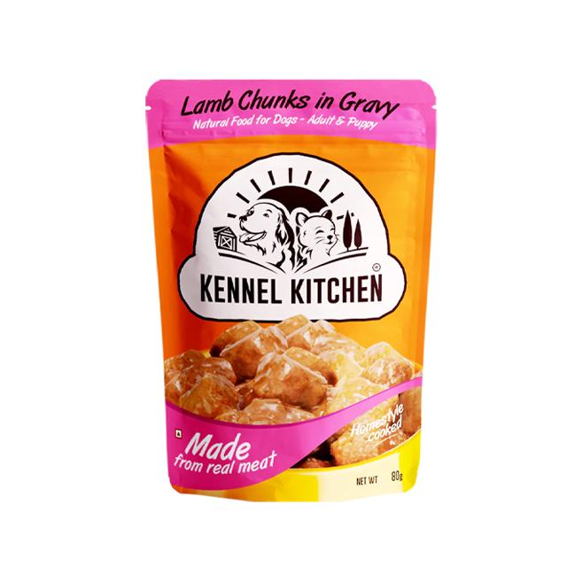 Kennel Kitchen Puppy and Adult Wet Dog Food Lamb Chunks in Gravy